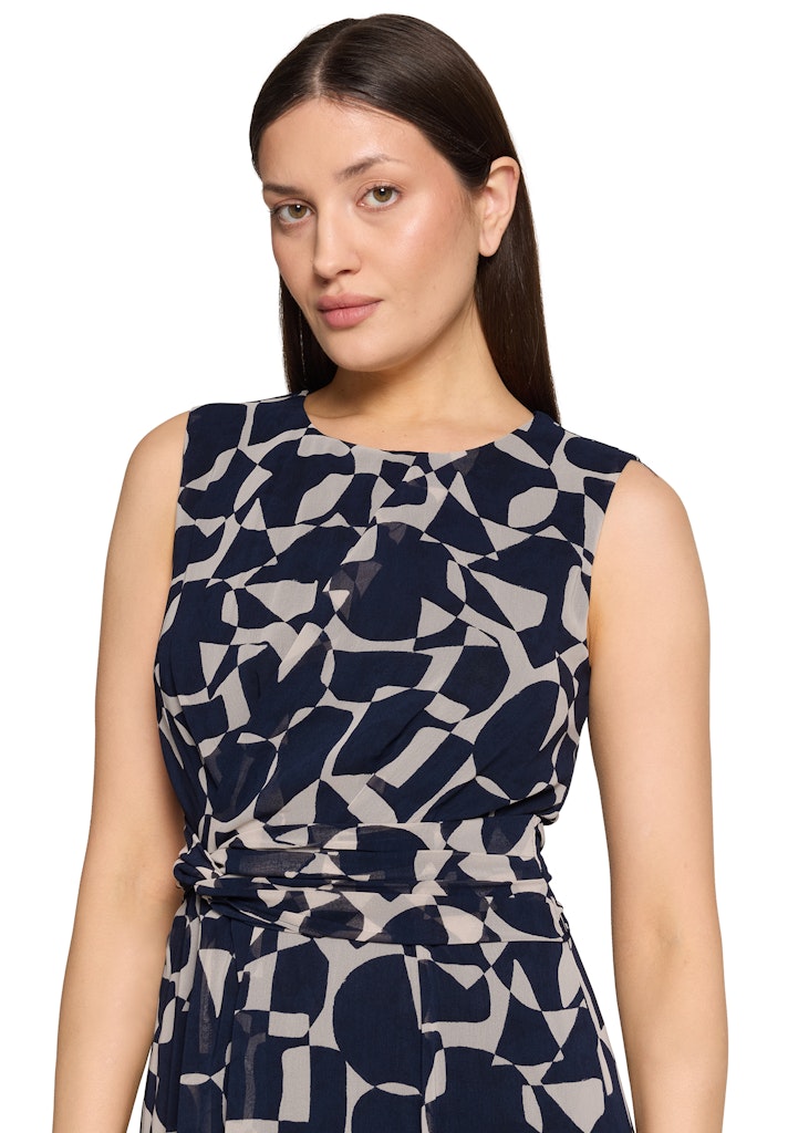 Betty & Co Damen Kleider Dark Blue/Natur