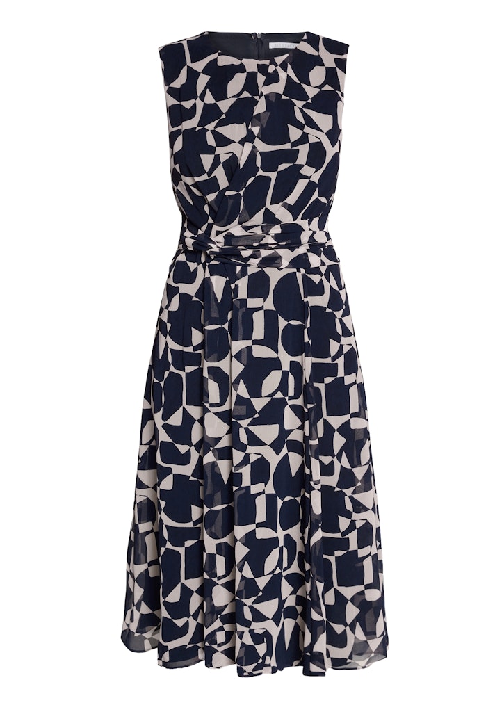 Betty & Co Damen Kleider Dark Blue/Natur