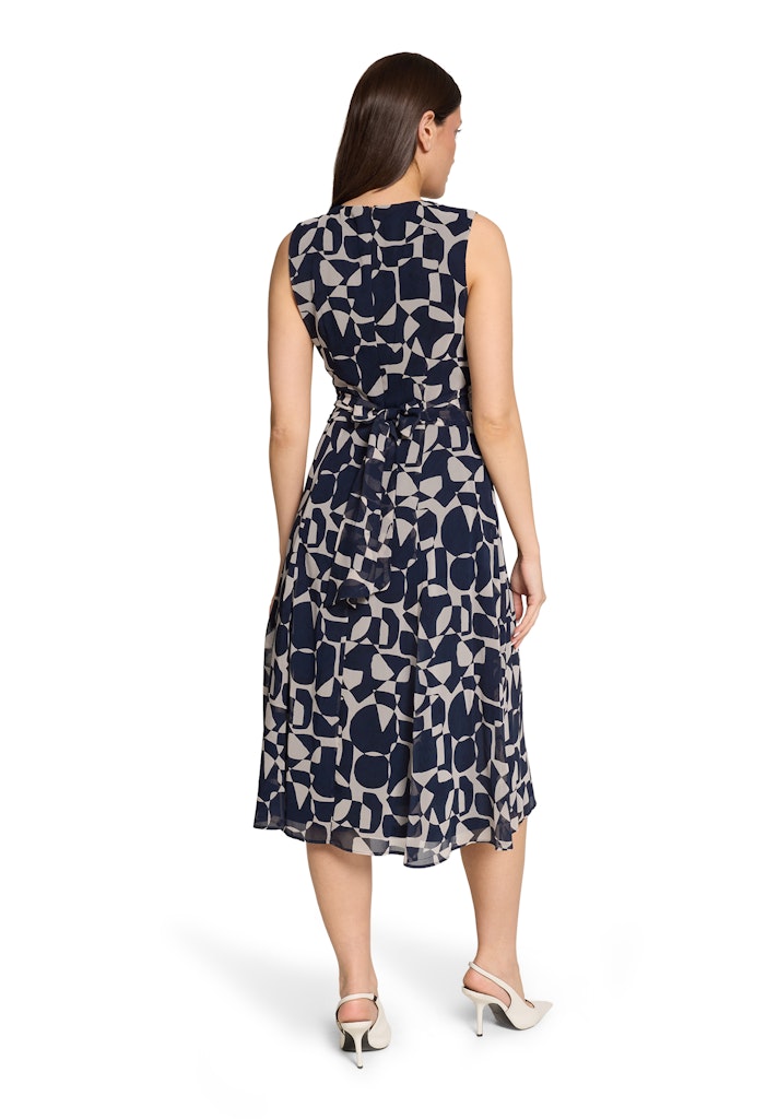 Betty & Co Damen Kleider Dark Blue/Natur