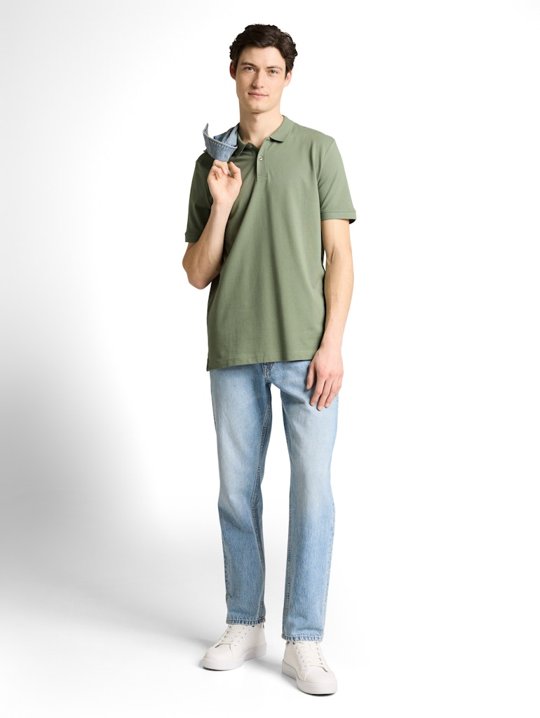 Tom Tailor denim Herren Polo-Shirts Soft Sage