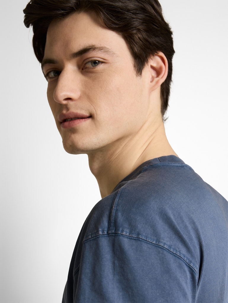 Tom Tailor denim Herren T-Shirts kurz Nighttime Blue