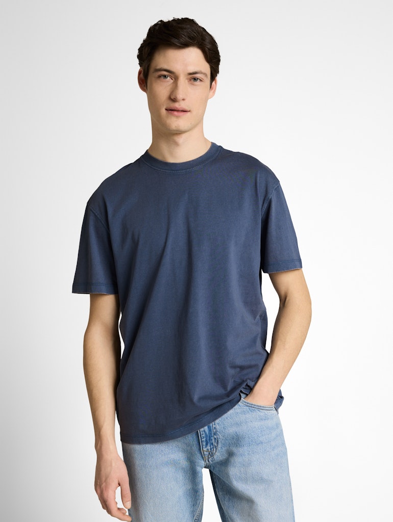 Tom Tailor denim Herren T-Shirts kurz Nighttime Blue