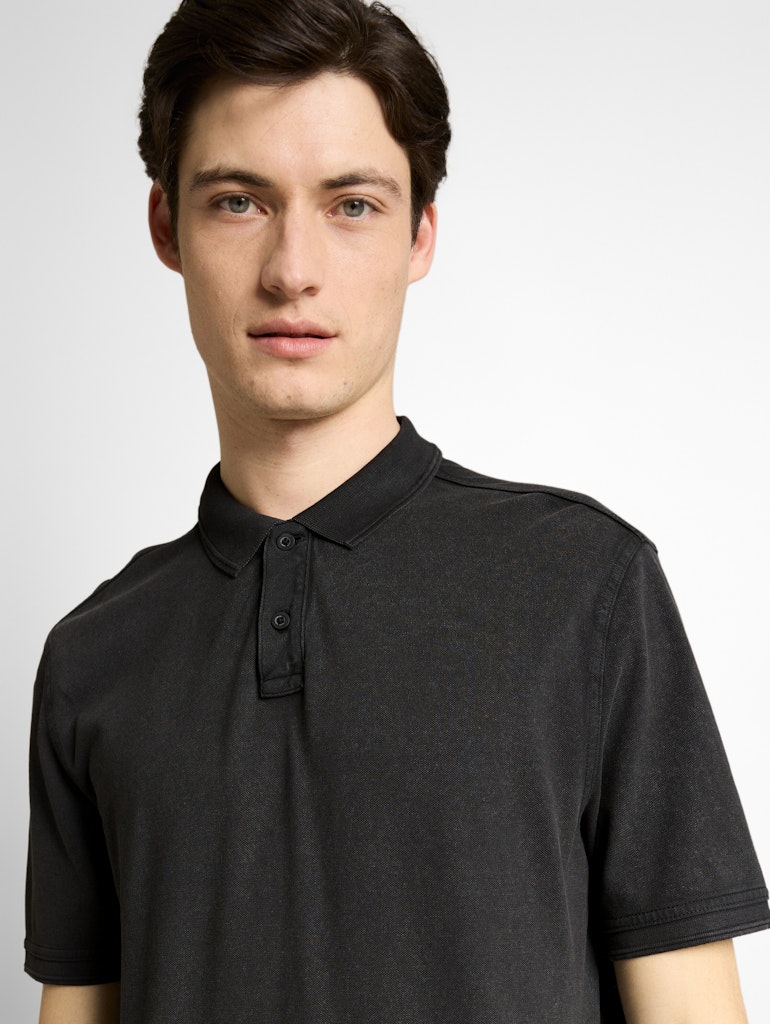 Tom Tailor denim Herren Polo-Shirts Black