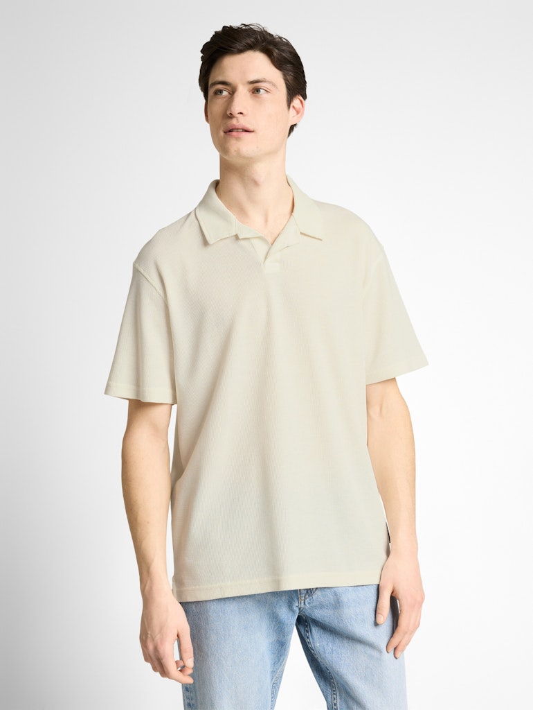 Tom Tailor denim Herren Polo-Shirts Wool White