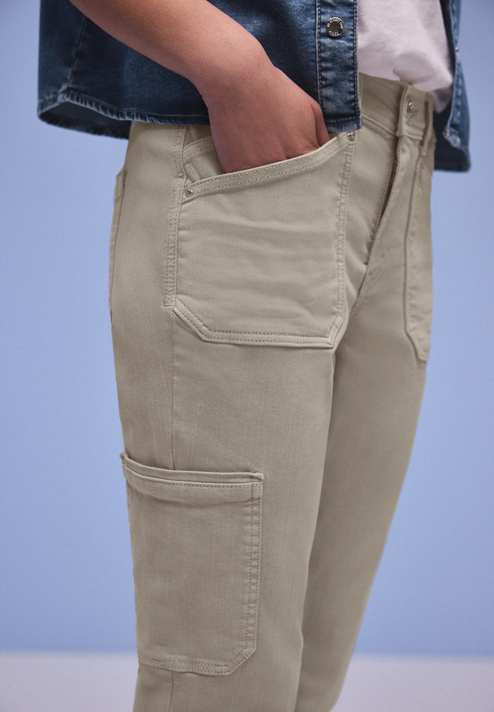 Street One Damen Hosen  Beige Was