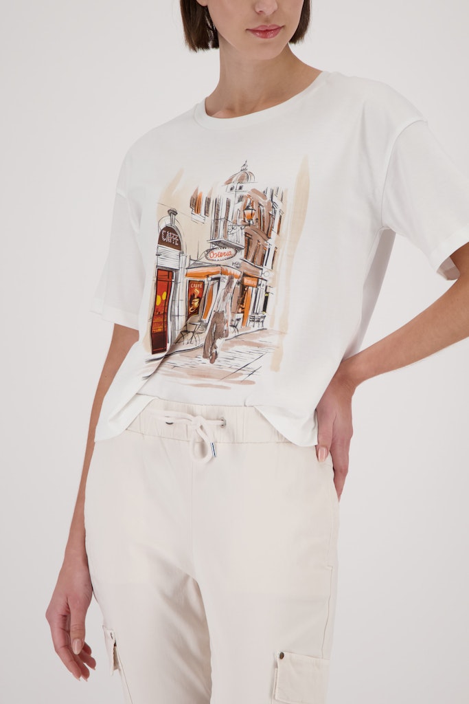 Monari Damen T-Shirts  Off-White