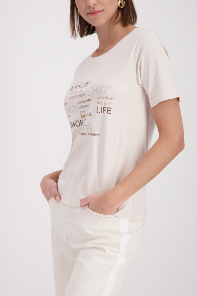 Monari Damen T-Shirts  Champagne B