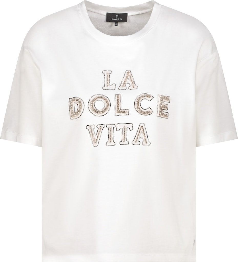 Monari Damen T-Shirts  Off-White