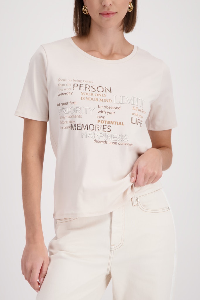 Monari Damen T-Shirts  Champagne B