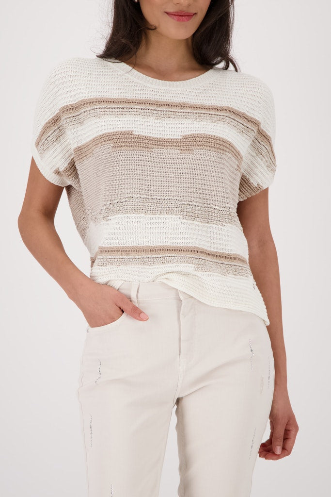 Monari Damen Pullover  Champagne B