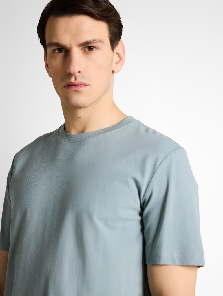 Tom Tailor Herren T-Shirts kurz Grey Mint