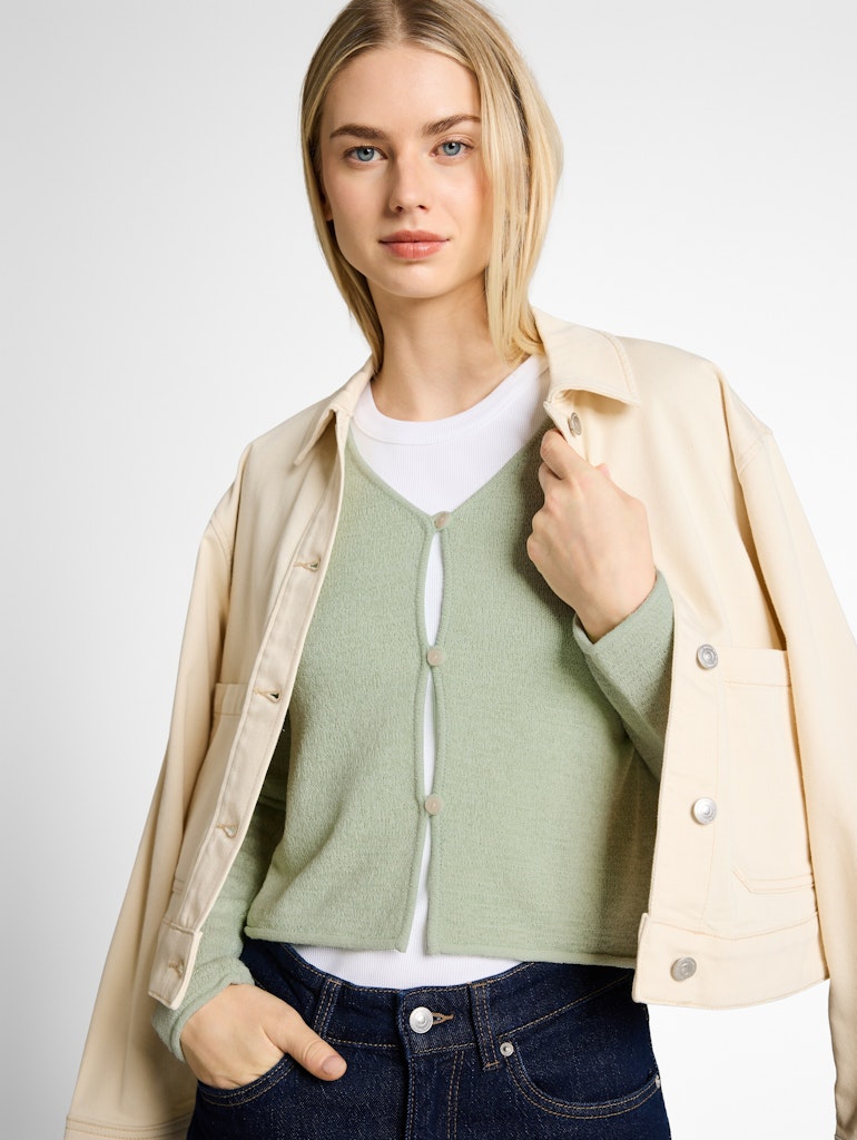 Tom Tailor denim Damen Strickjacken Light Matcha Gr