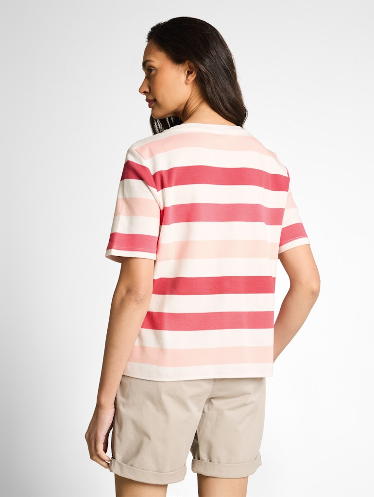 Tom Tailor Damen T-Shirts Coral Offwhite