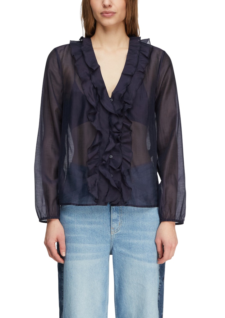 Comma Damen Blusen Blue