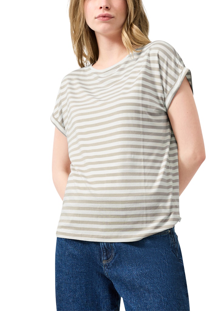 QS by S.Oliver Damen T-Shirts Brown