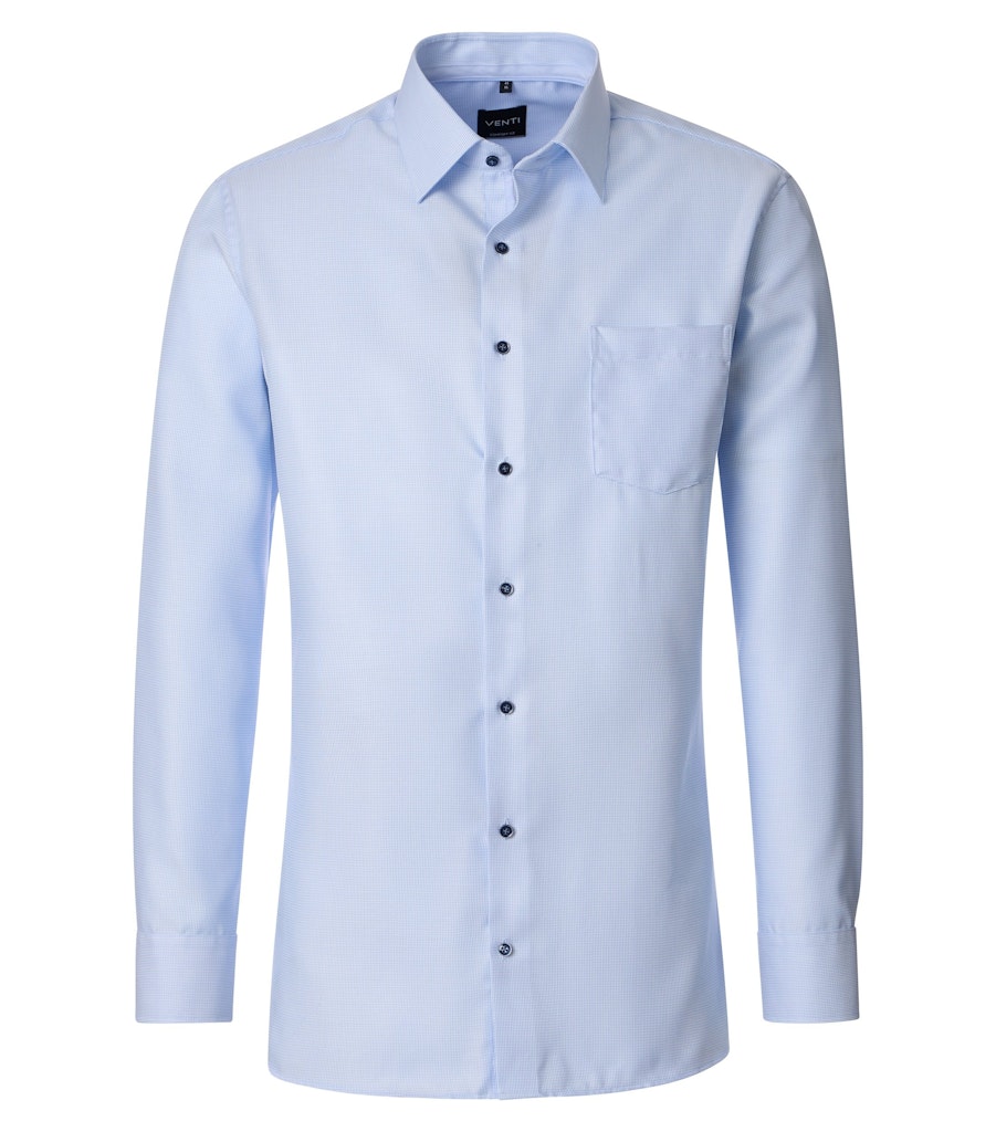 Venti Herren Hemden lang   Blau