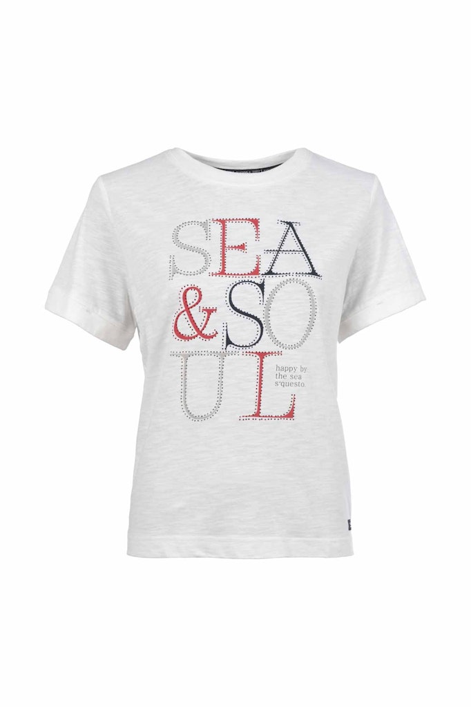 Soquesto Damen T-Shirts Offwhite