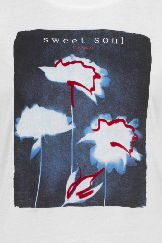 Soquesto Damen T-Shirts Offwhite