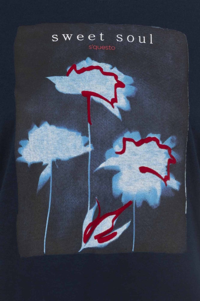 Soquesto Damen T-Shirts Dunkelblau