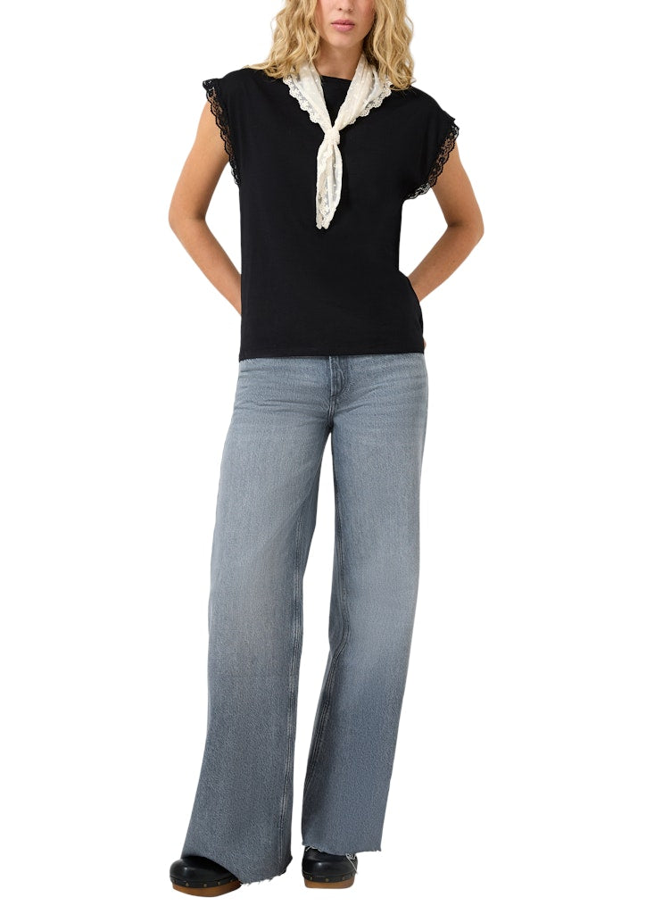 QS by S.Oliver Damen T-Shirts Grey/Black