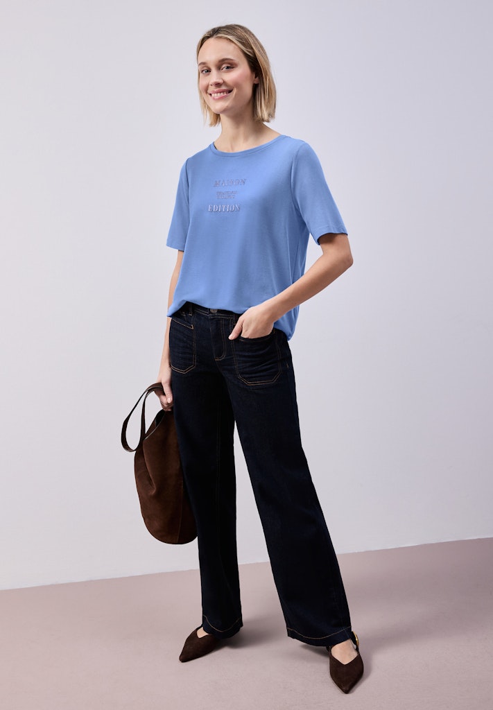 Street One Damen T-Shirts  Bonnet Bl