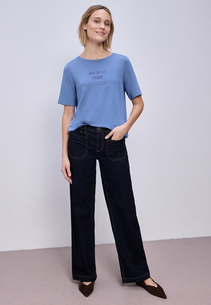 Street One Damen T-Shirts Bonnet Bl