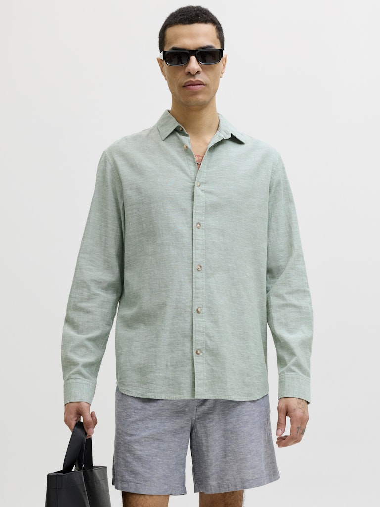 Jack & Jones Herren Hemden lang Granite Green