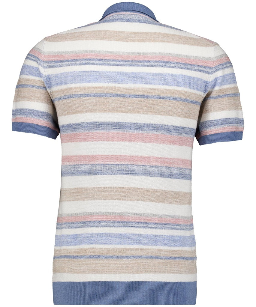 Ragman Herren Polo-Shirts  Blau Gest