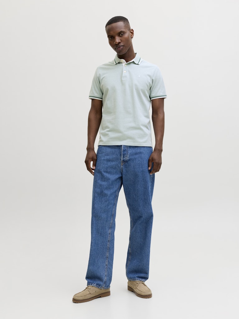 Jack & Jones Herren Polo-Shirts Mineral Blue/Pl