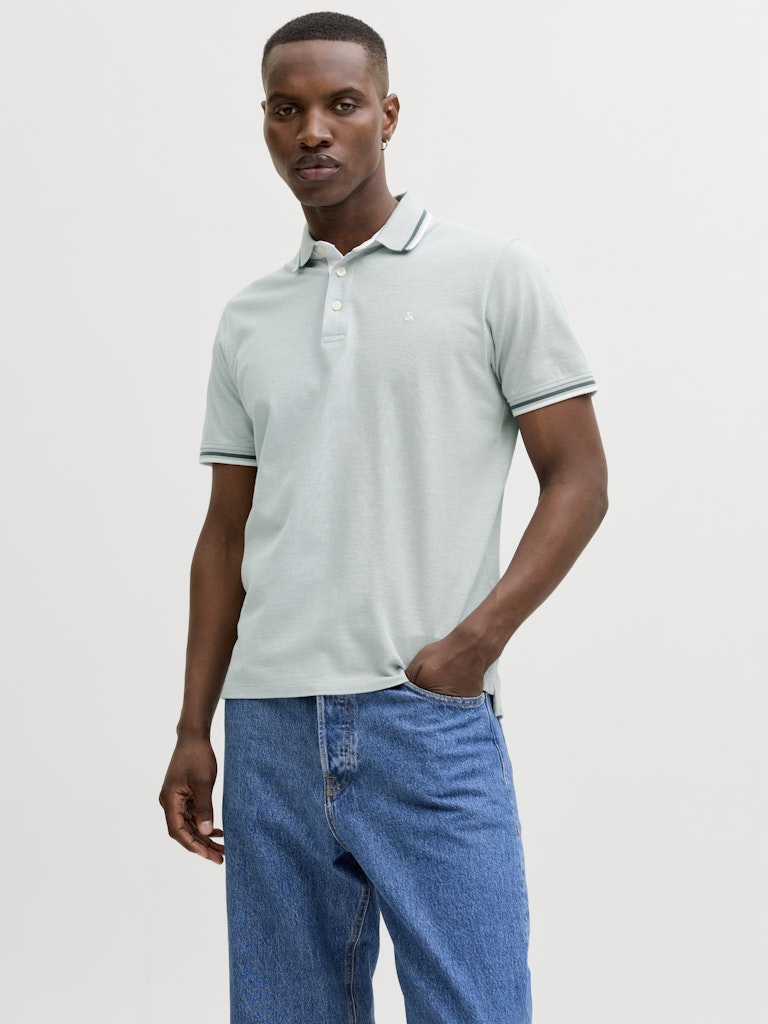 Jack & Jones Herren Polo-Shirts Mineral Blue/Pl