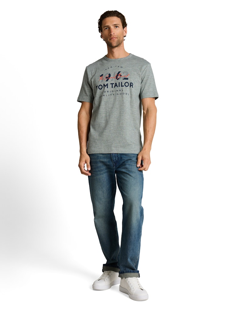 Tom Tailor Herren T-Shirts kurz Green Navy Inje
