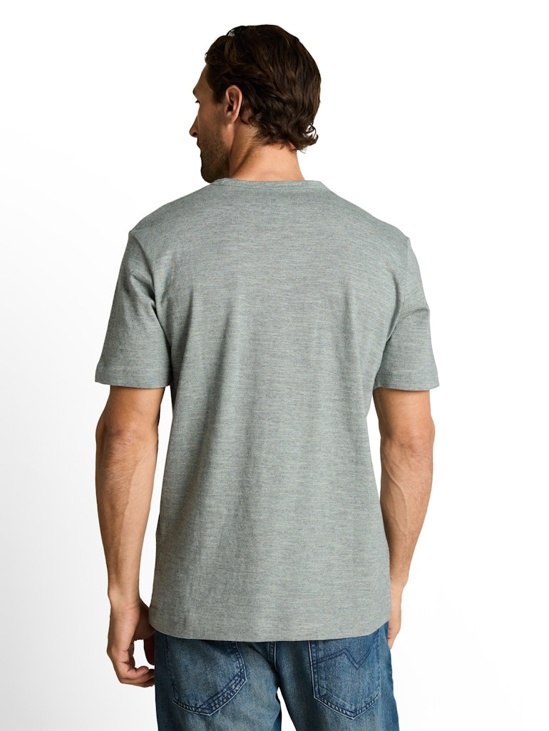 Tom Tailor Herren T-Shirts kurz Green Navy Inje