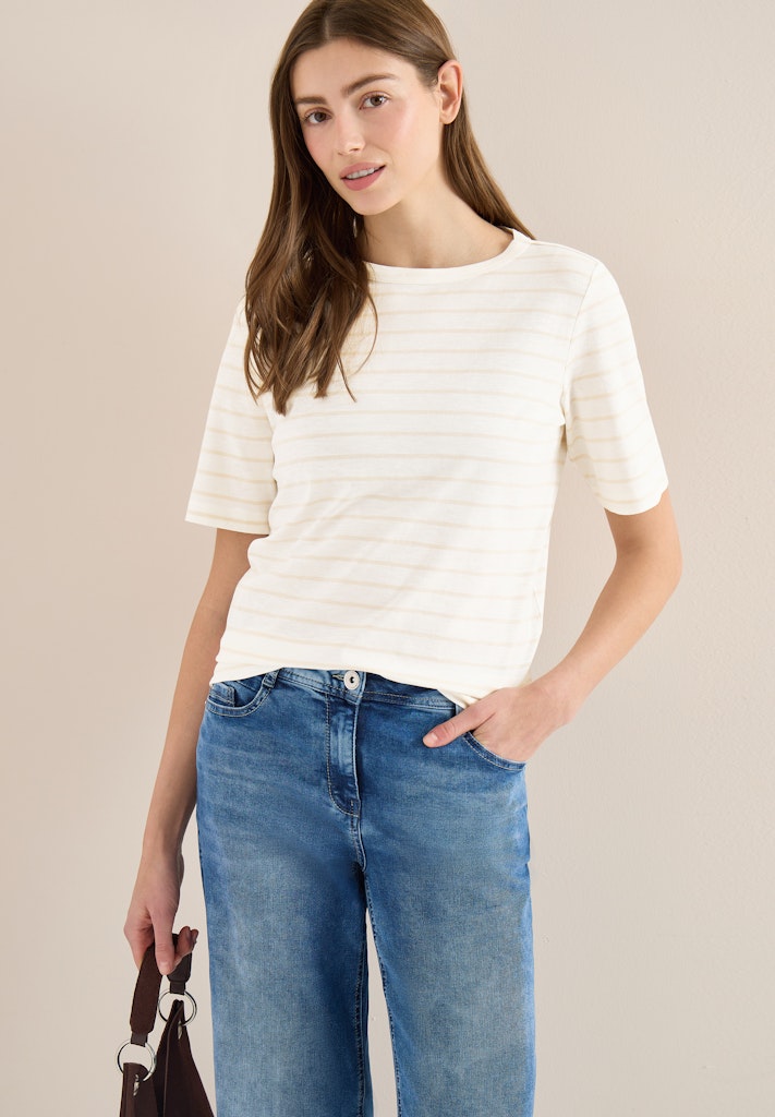 Cecil Damen T-Shirts  Vanilla W