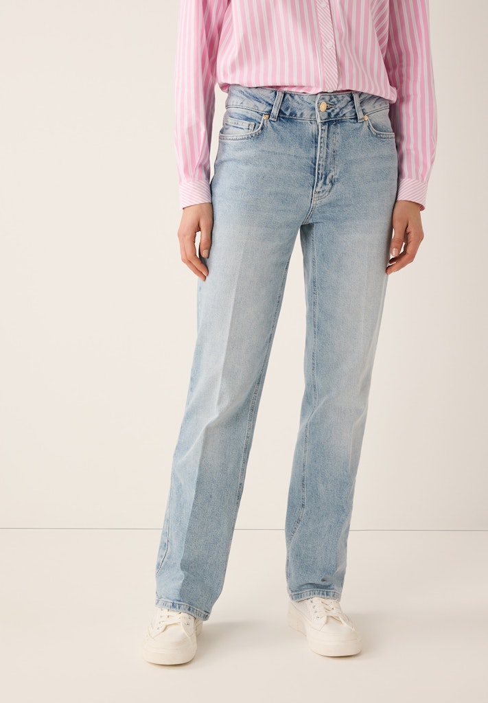 More & More Damen Jeans Light Blue