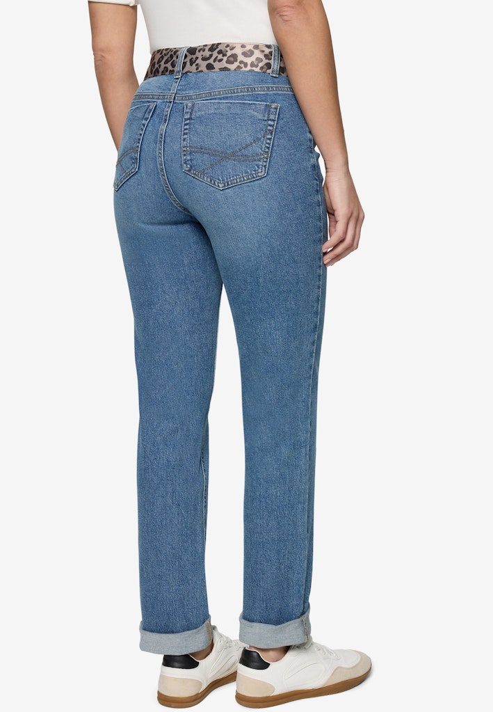 Zero Damen Jeans Middle Blue Den