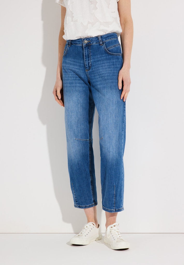 More & More Damen Jeans Middle Blu