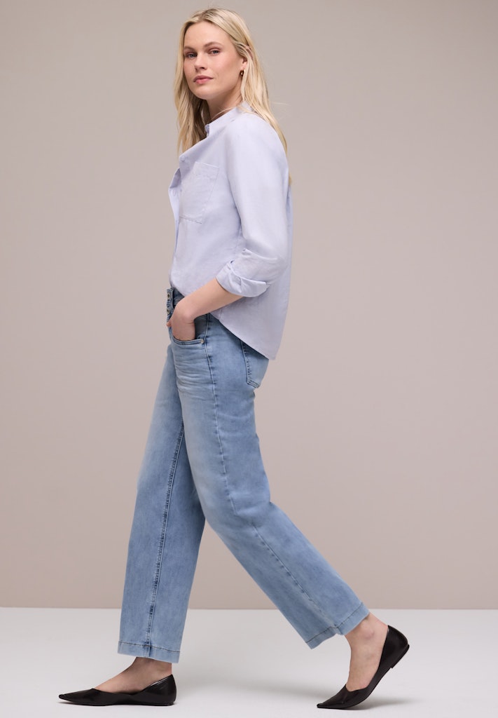 Street One Damen Hosen  Light Blu