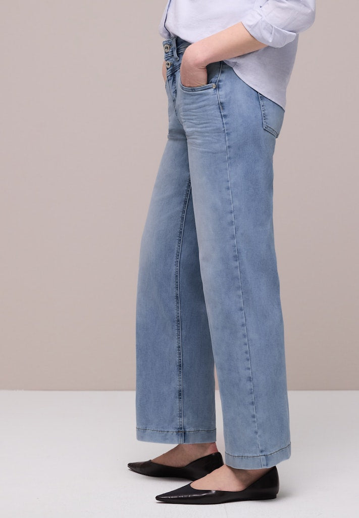 Street One Damen Hosen Light Blu