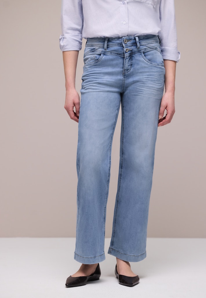 Street One Damen Hosen  Light Blu