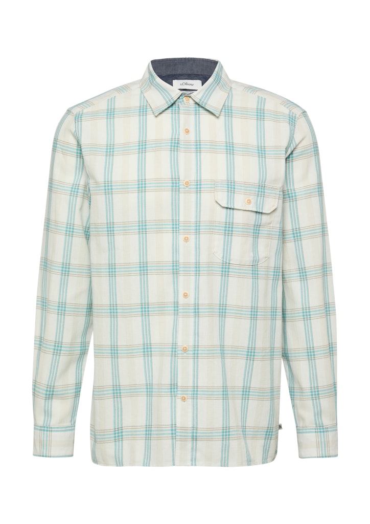 S. Oliver red Herren Hemden lang Blue Green