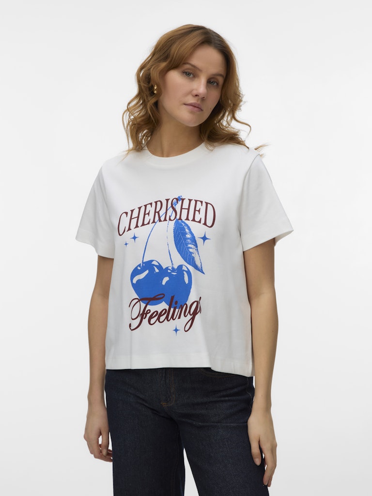 Vero Moda Damen T-Shirts Snow White/Cher