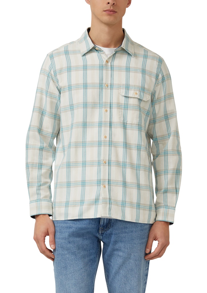 S. Oliver red Herren Hemden lang Blue Green