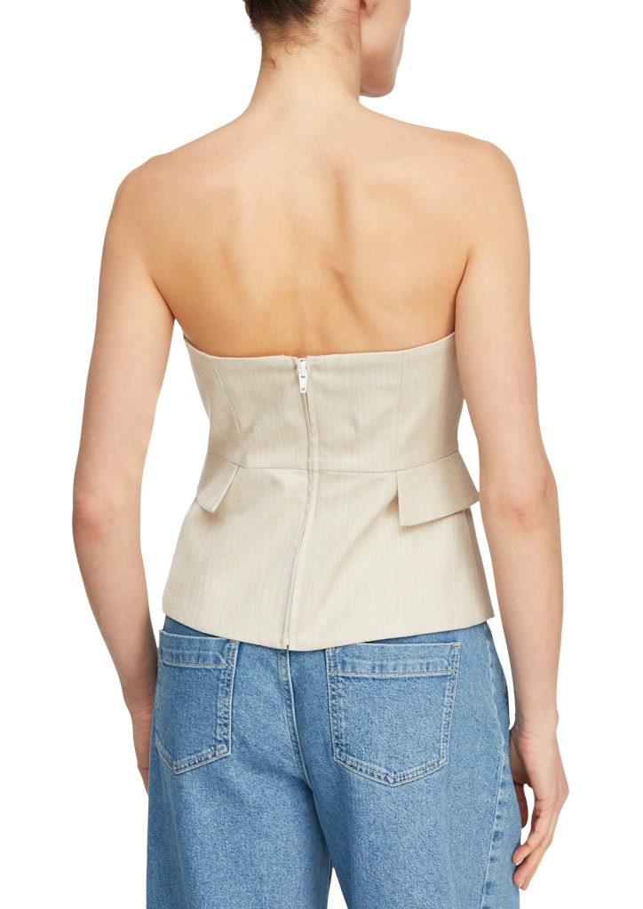 Comma Damen Tops Grey/Black