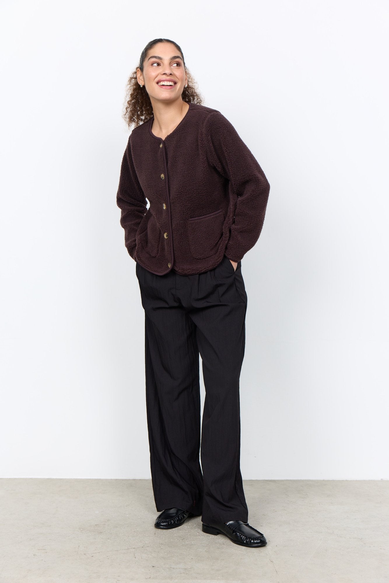 Soya Concept Damen Strickjacken Chocolate Plum