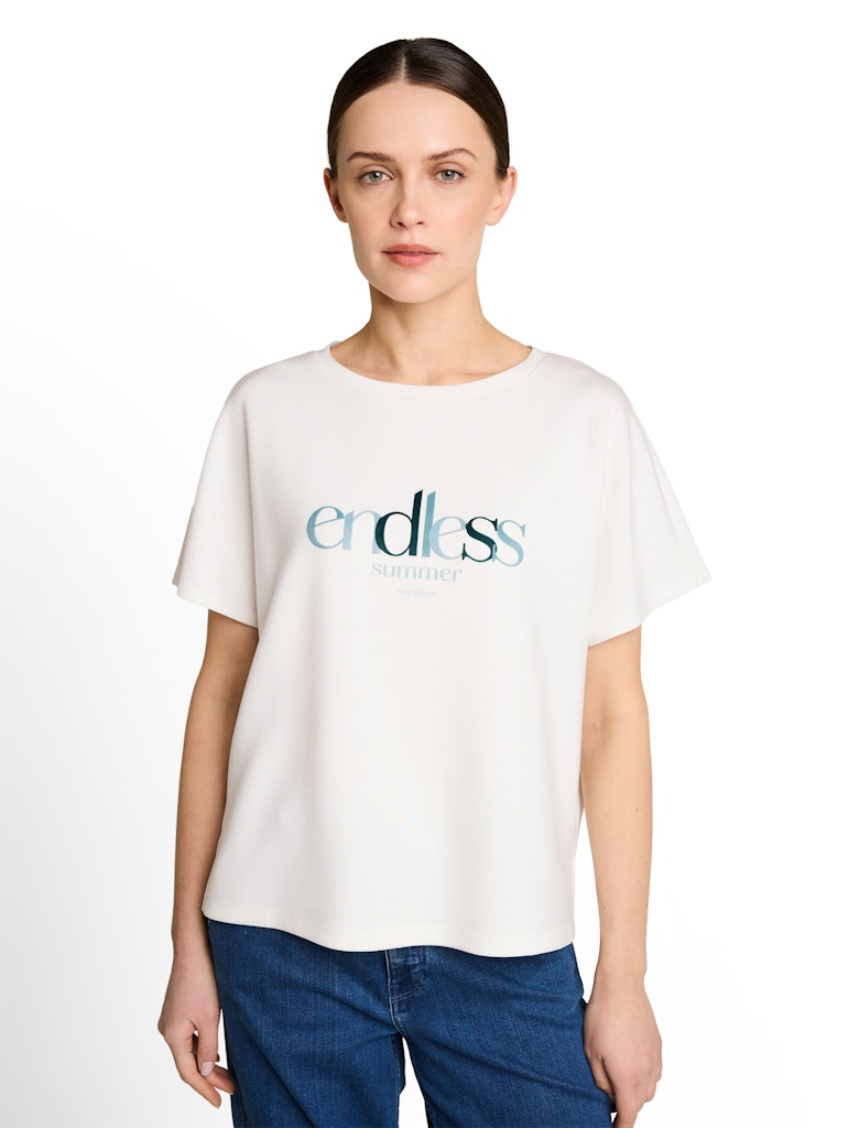 Tom Tailor Damen T-Shirts Whisper White