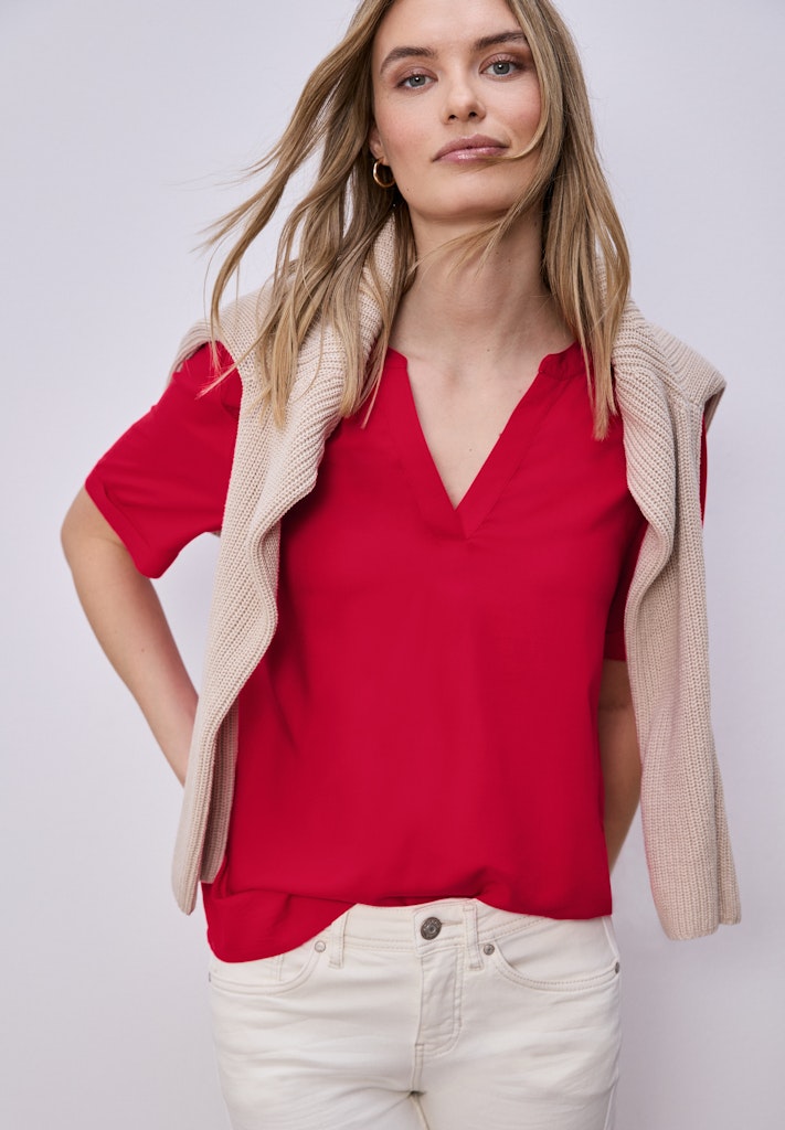 Street One Damen Blusen Salsa Red