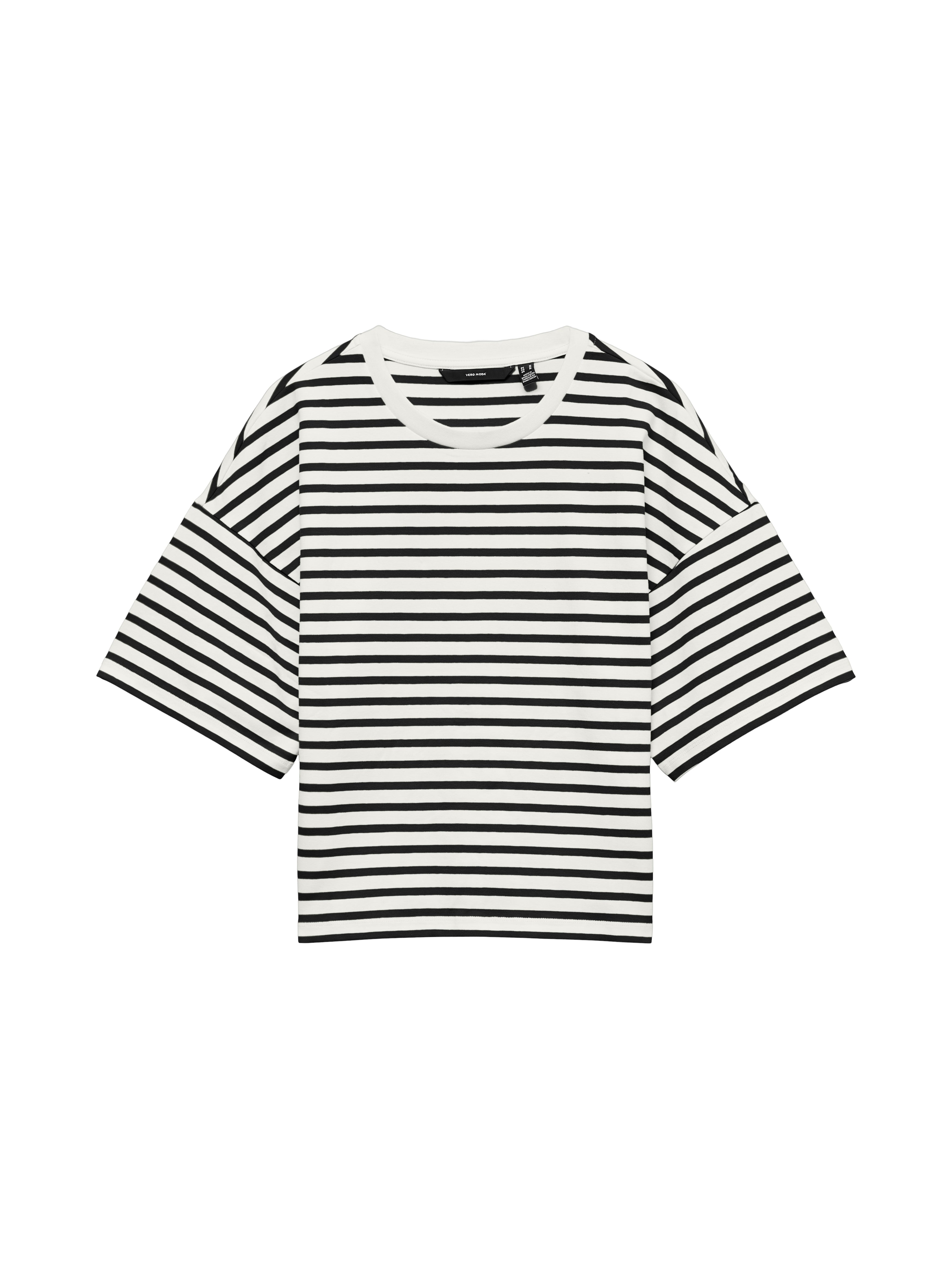 Vero Moda Damen T-Shirts Snow White/Blac