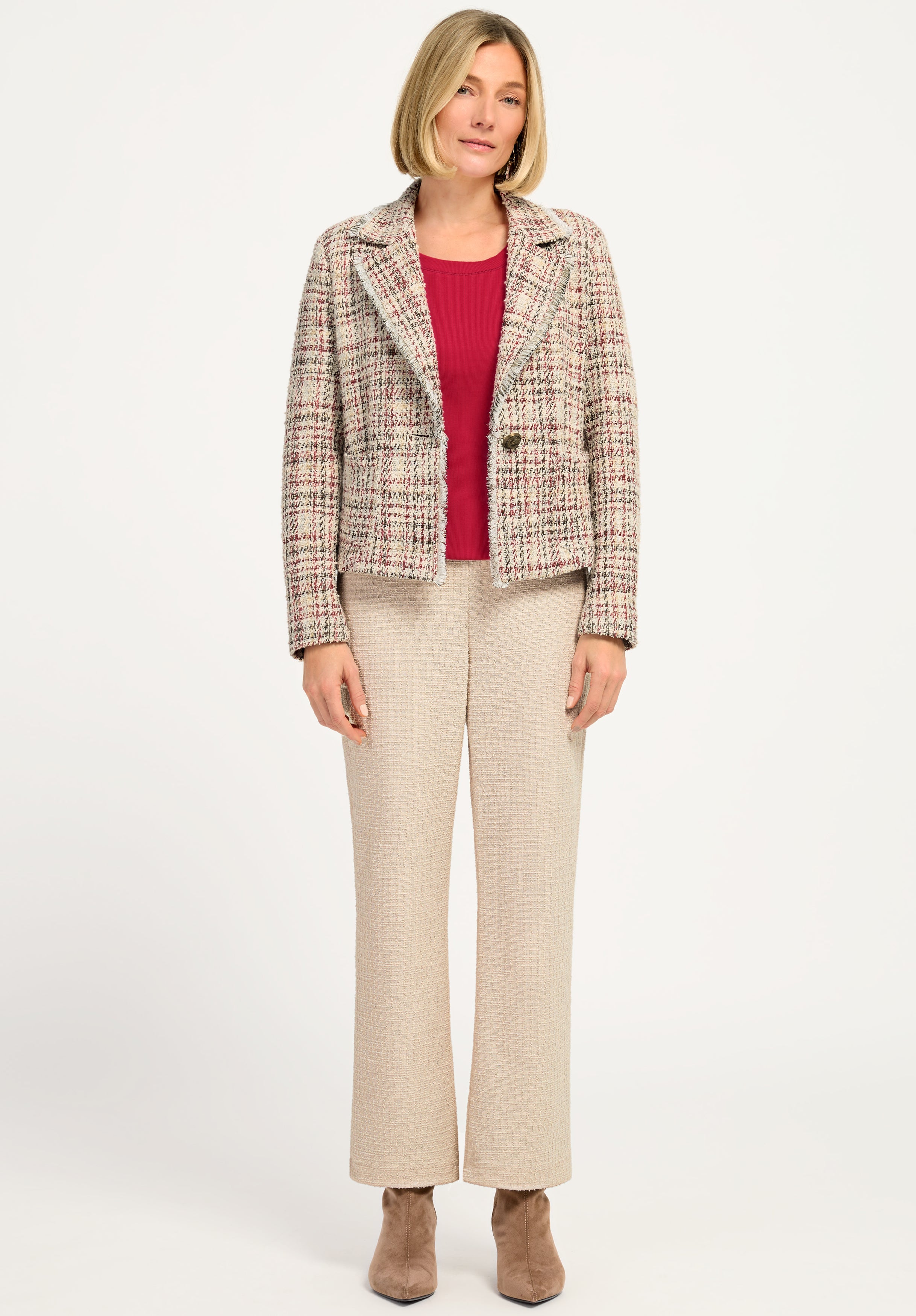 Bianca Damen Blazer Red Mix