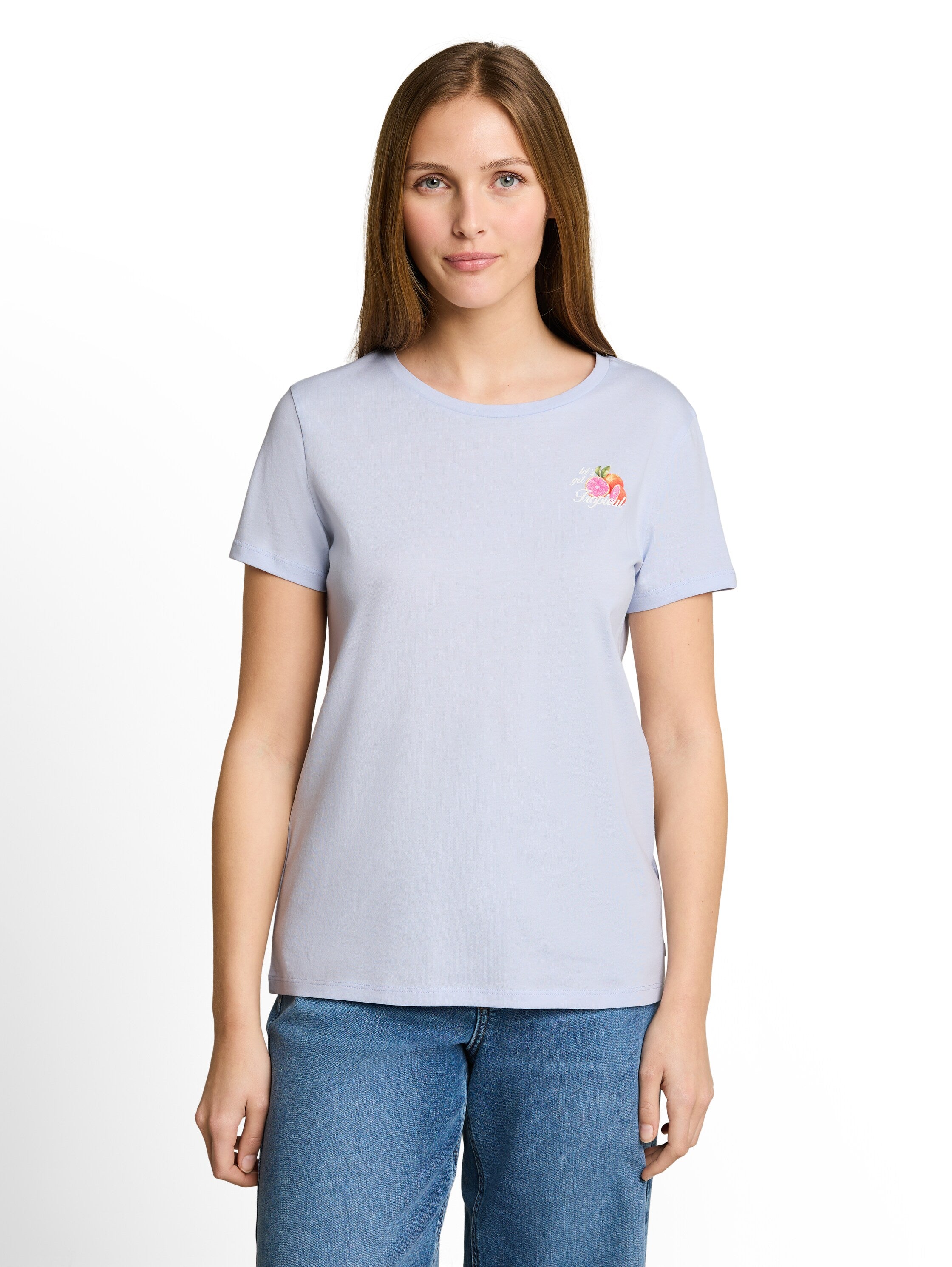 Tom Tailor denim Damen T-Shirts Mountain Sky Bl