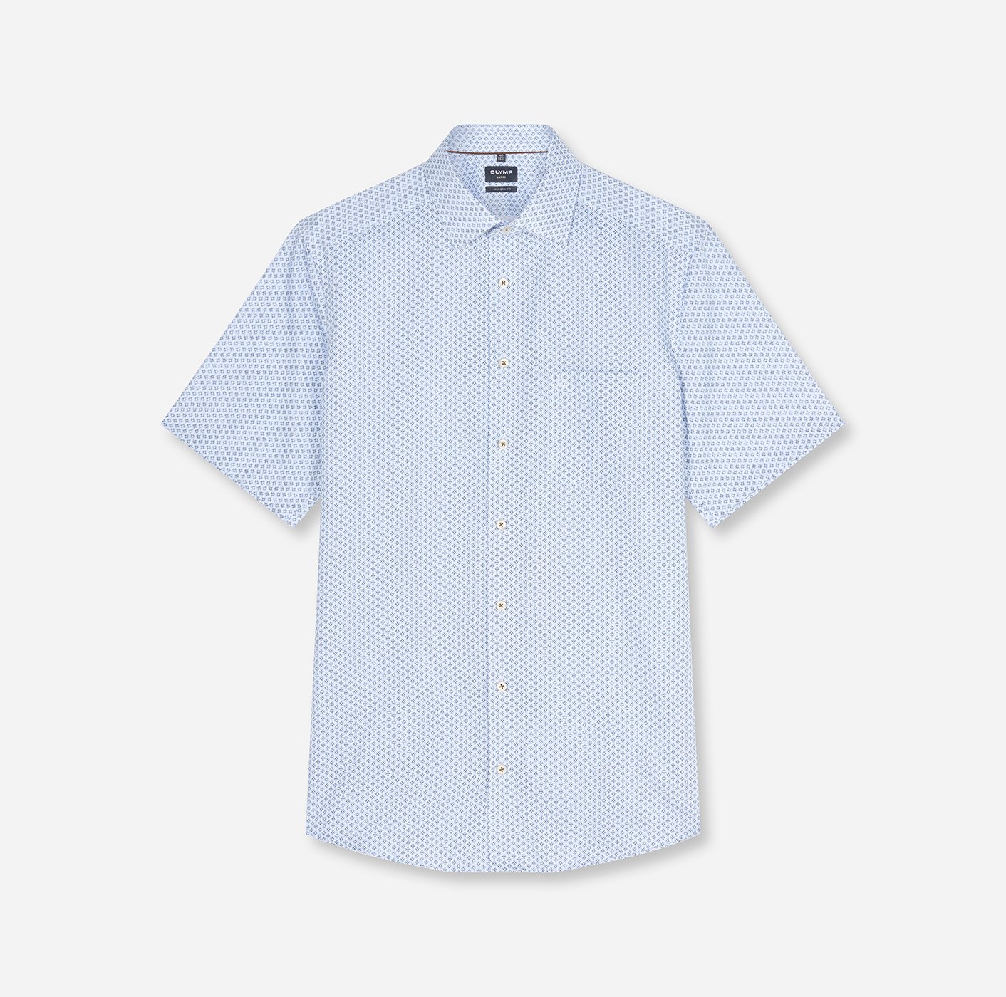 Olymp Herren Hemden kurz  Bleu